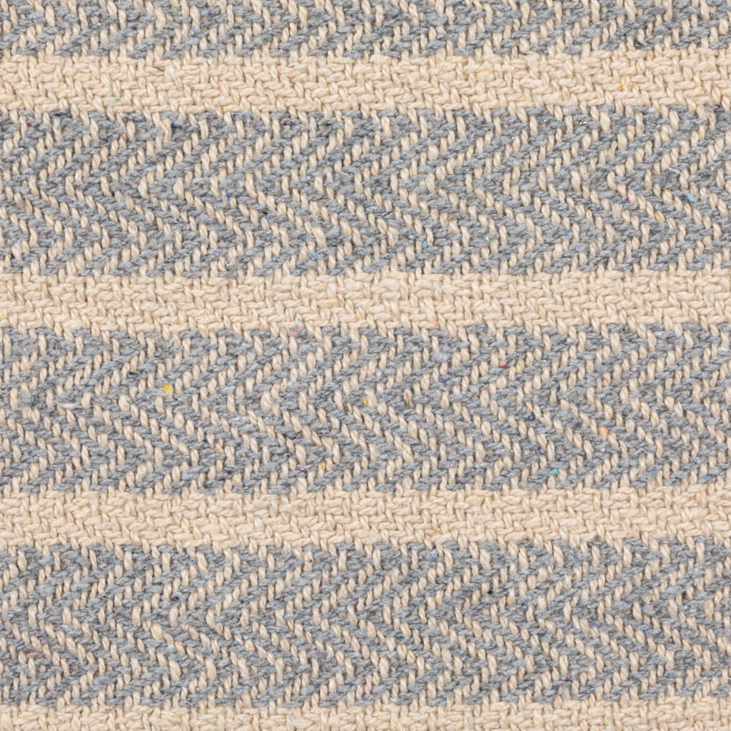 Woven Recycled Cotton Blend Throw with Stripes & Fringe