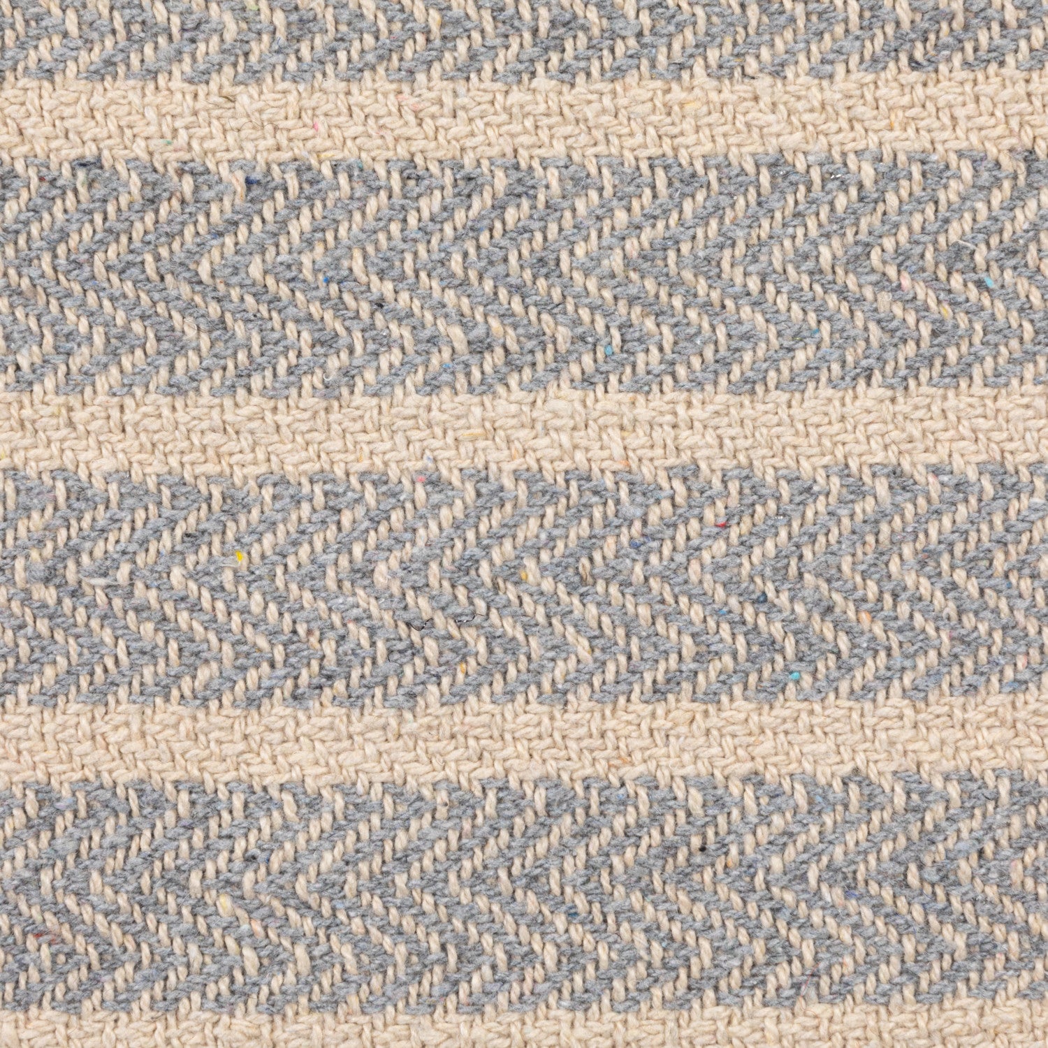 Woven Recycled Cotton Blend Throw with Stripes & Fringe