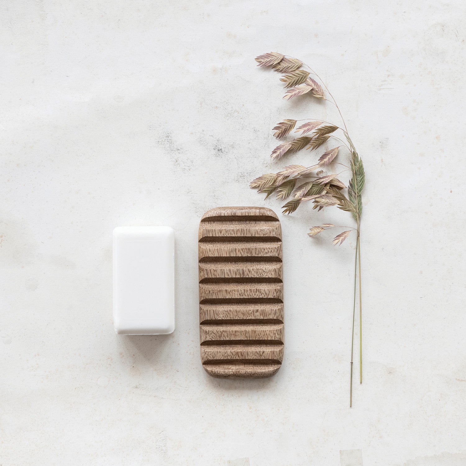 Carved Mango Wood Soap Dish