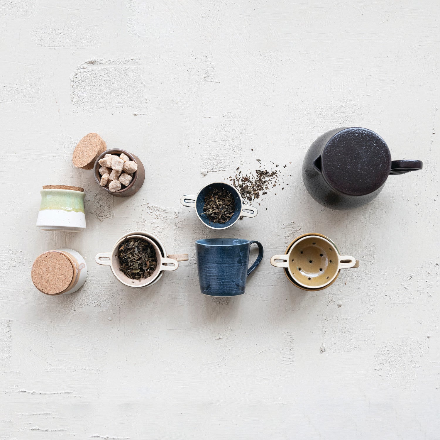 Stoneware Mug with Strainer
