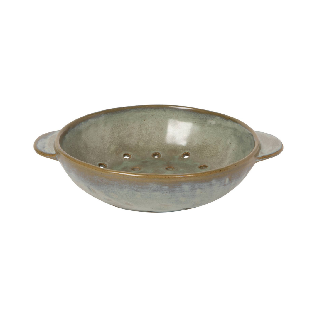 Gray Stoneware Fruit Bowl