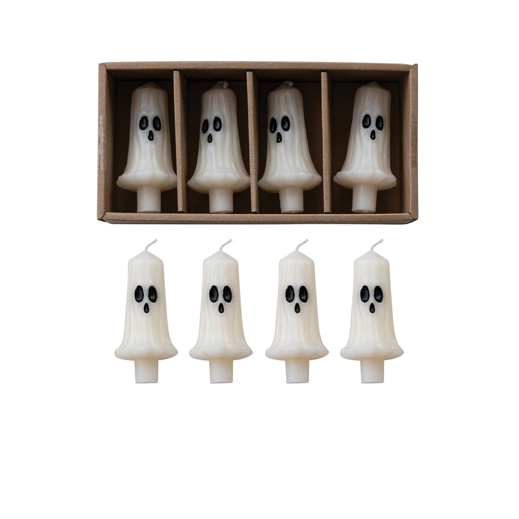 Ghost Shaped Taper Candles - Set of 4
