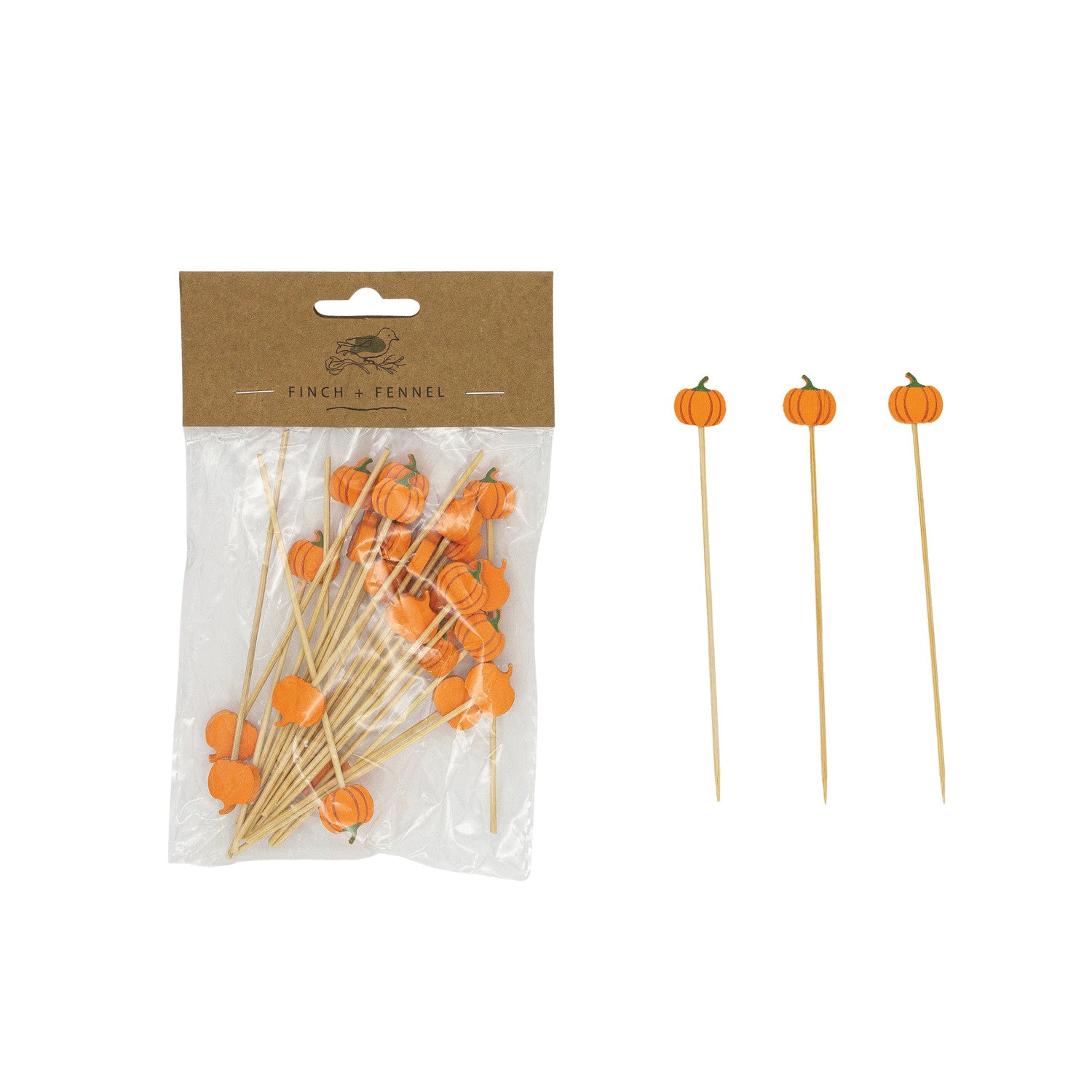 Pumpkin Cocktail Picks - Set of 50