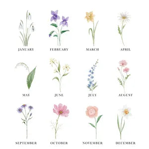 Birth Month Flower Prints