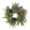 12" Cedar & Pinecone Table Wreath