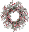 20" Frosted Pine & Berry Wreath