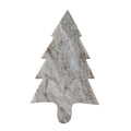 Marble Tree Shaped Cheese/Serving Board, Brown Melange (Each One Will Vary)
