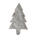 Marble Tree Shaped Cheese/Serving Board, Brown Melange (Each One Will Vary)