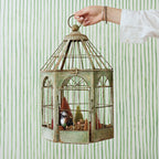 Metal Terrarium, Verdigris Finish