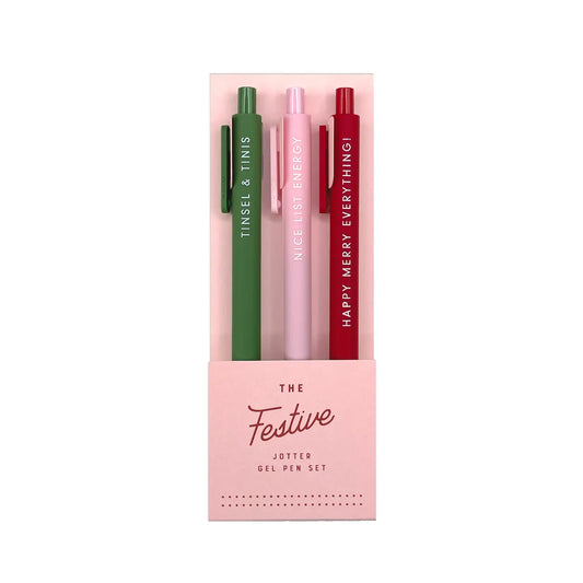 Festive Jotter Gel Pen: Set of 3