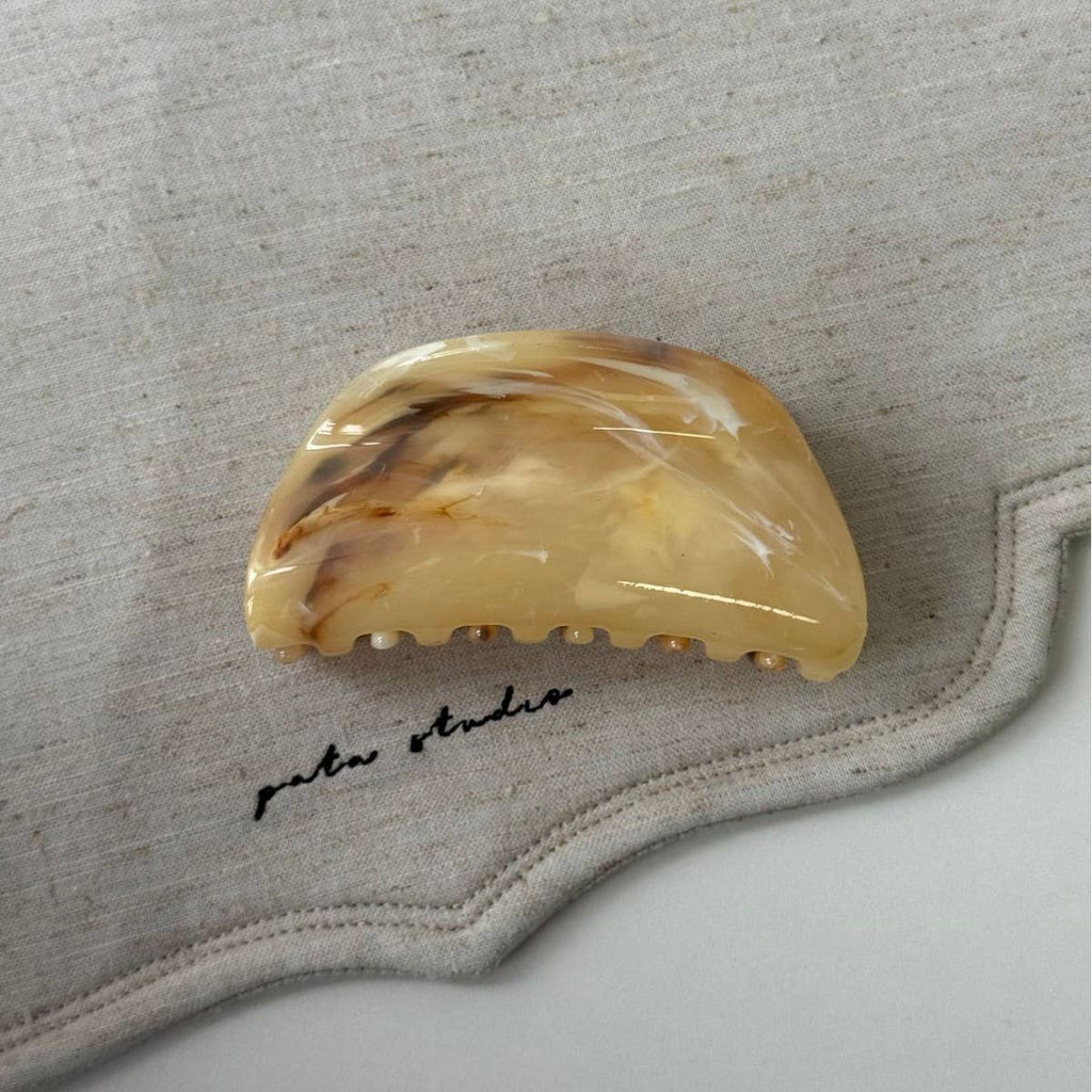 Brown Marble Claw Clip