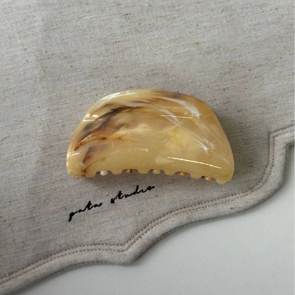 Brown Marble Claw Clip