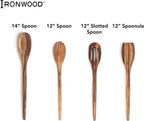 Ironwood Acacia Wood Long Spoon Utensil for Cooking, 14"