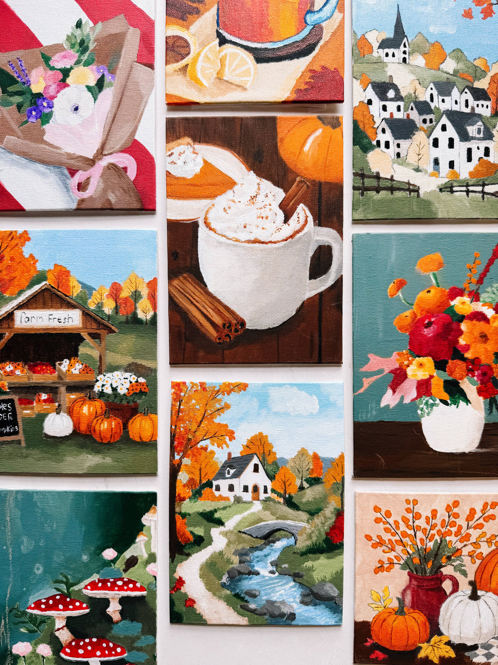 Fall Florals Mini Paint By Number