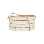 Emery Scallop Edge Set 4 Coaster Set Marble Jute Tie