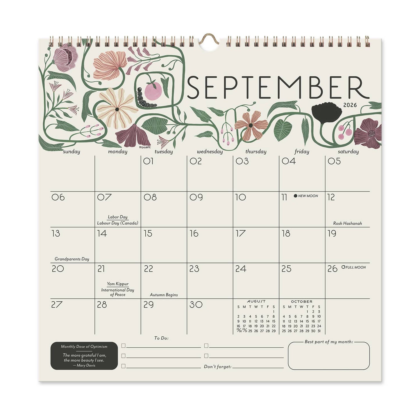2026 Seedlings Garden Party 12 Month Classic Grid Calendar