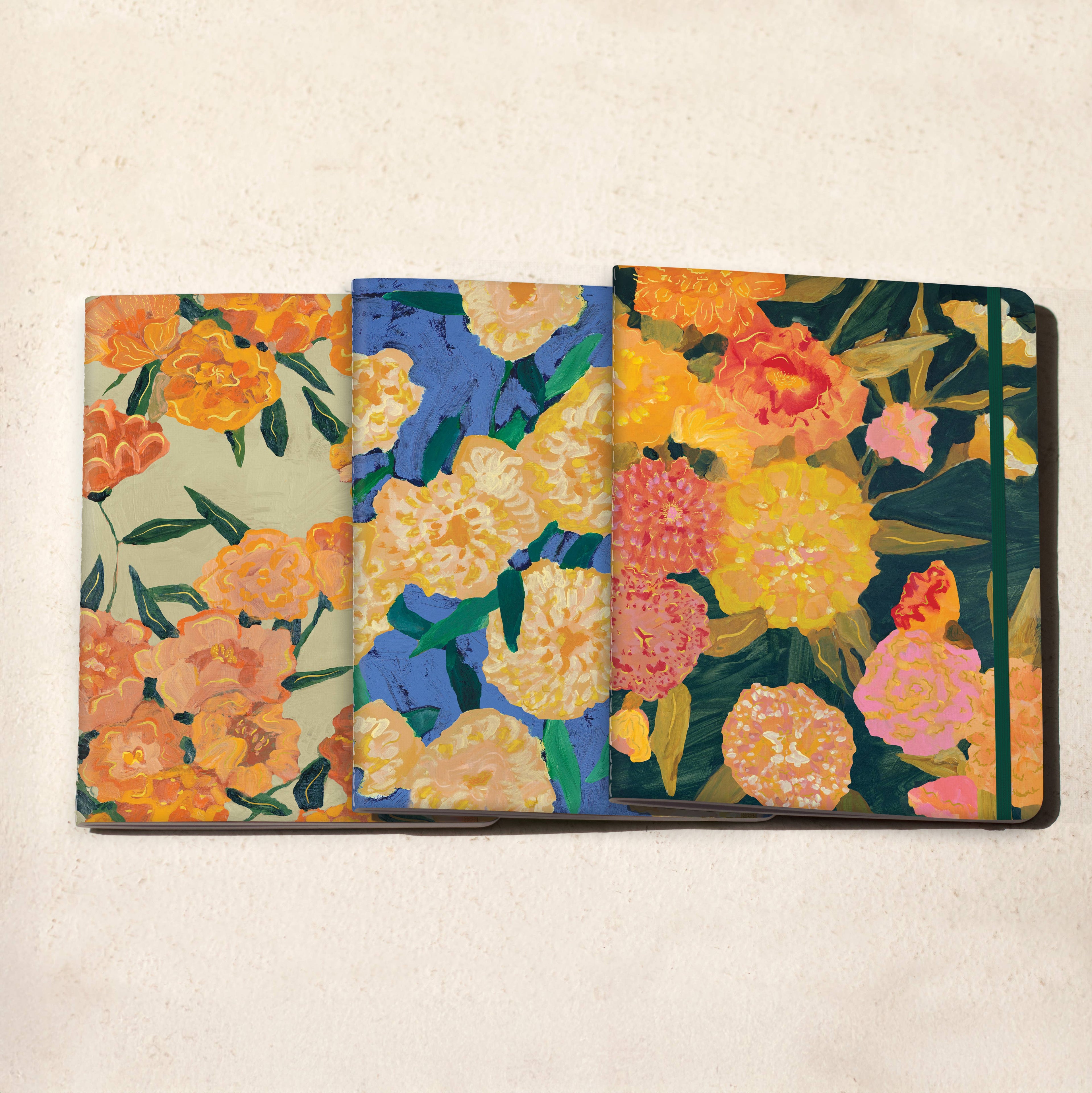 Marigolds Sewn Trio Notebook Set