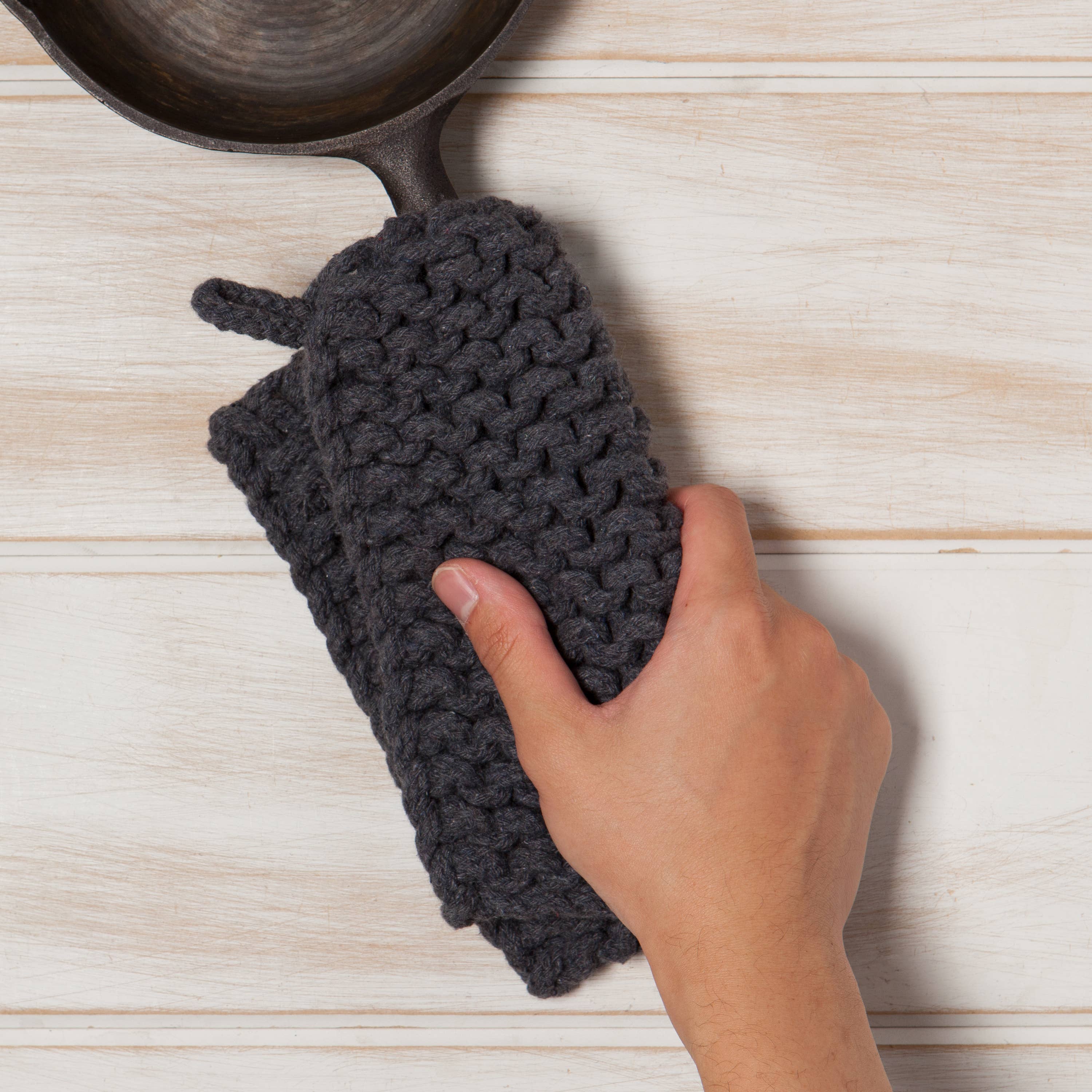 Knit Potholder - Shadow