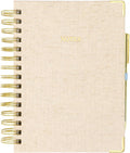 Spiral Fabric Notebook With Pen - Linen