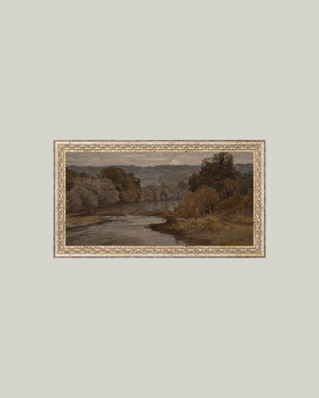 Autumn River Framed Antique Art Print