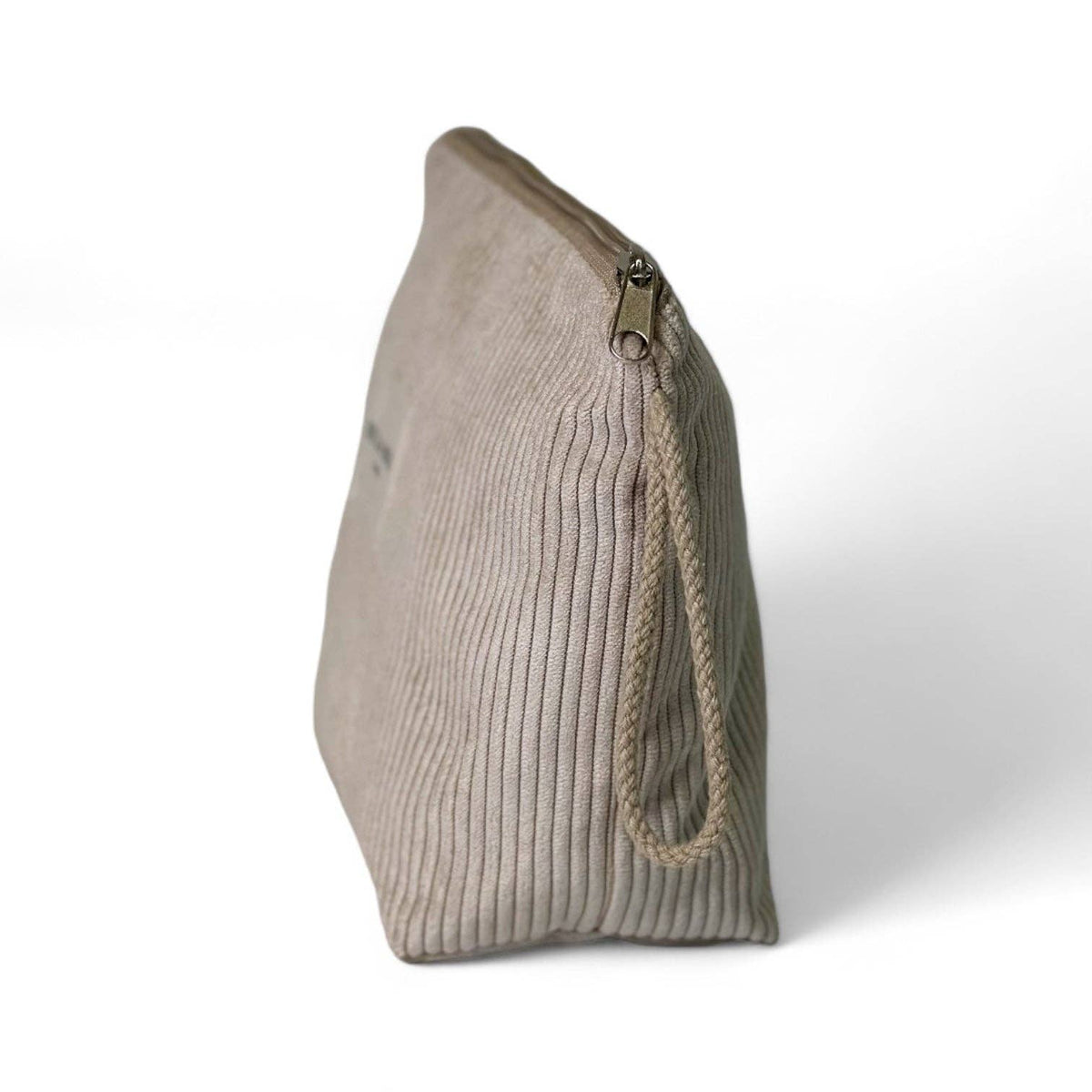Corduroy Large Makeup Bag – Taupe (Tofe)