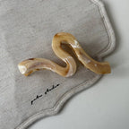Brown Marble Claw Clip