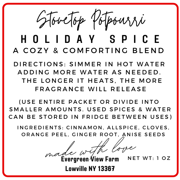 "Holiday Spice" Stovetop Simmer Blend