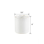 4"H Ceramic Scalloped Edge Pencil Holder