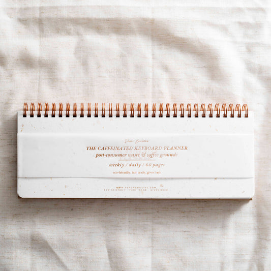 "Daily Brew" Keyboard Desk Planner