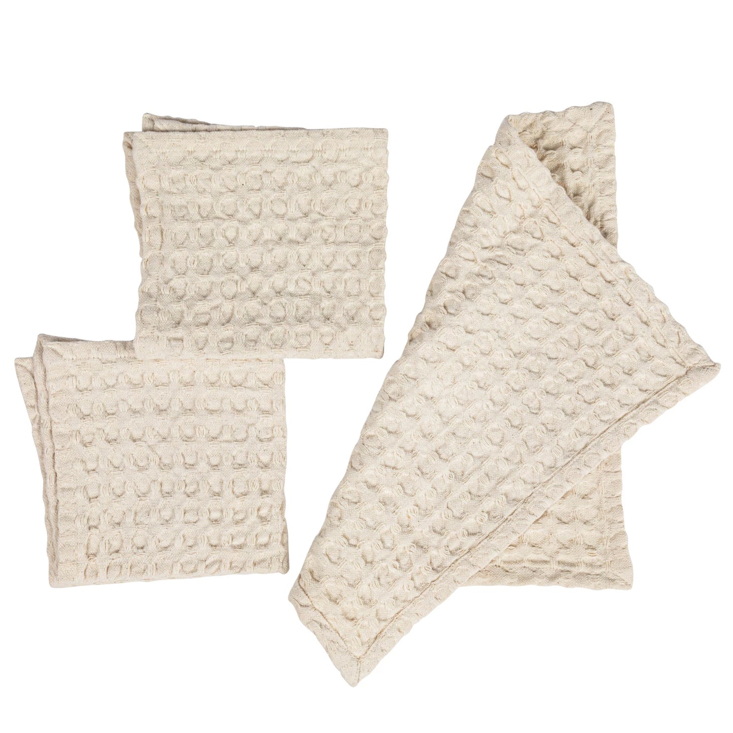 Waffle Weave Dish Cloths - Natural