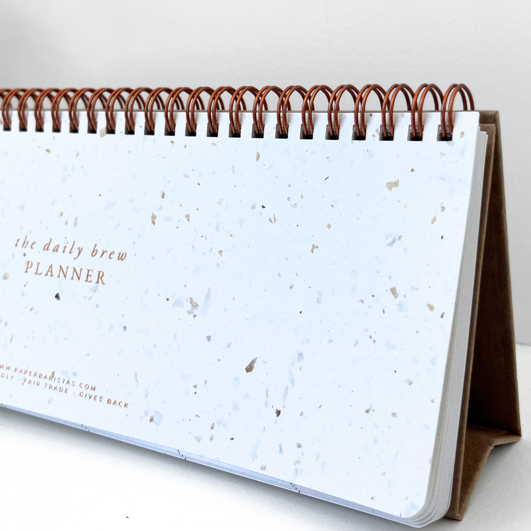 "Daily Brew" Keyboard Desk Planner