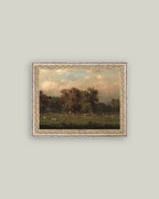 Sheep Farm Framed Antique Art Print