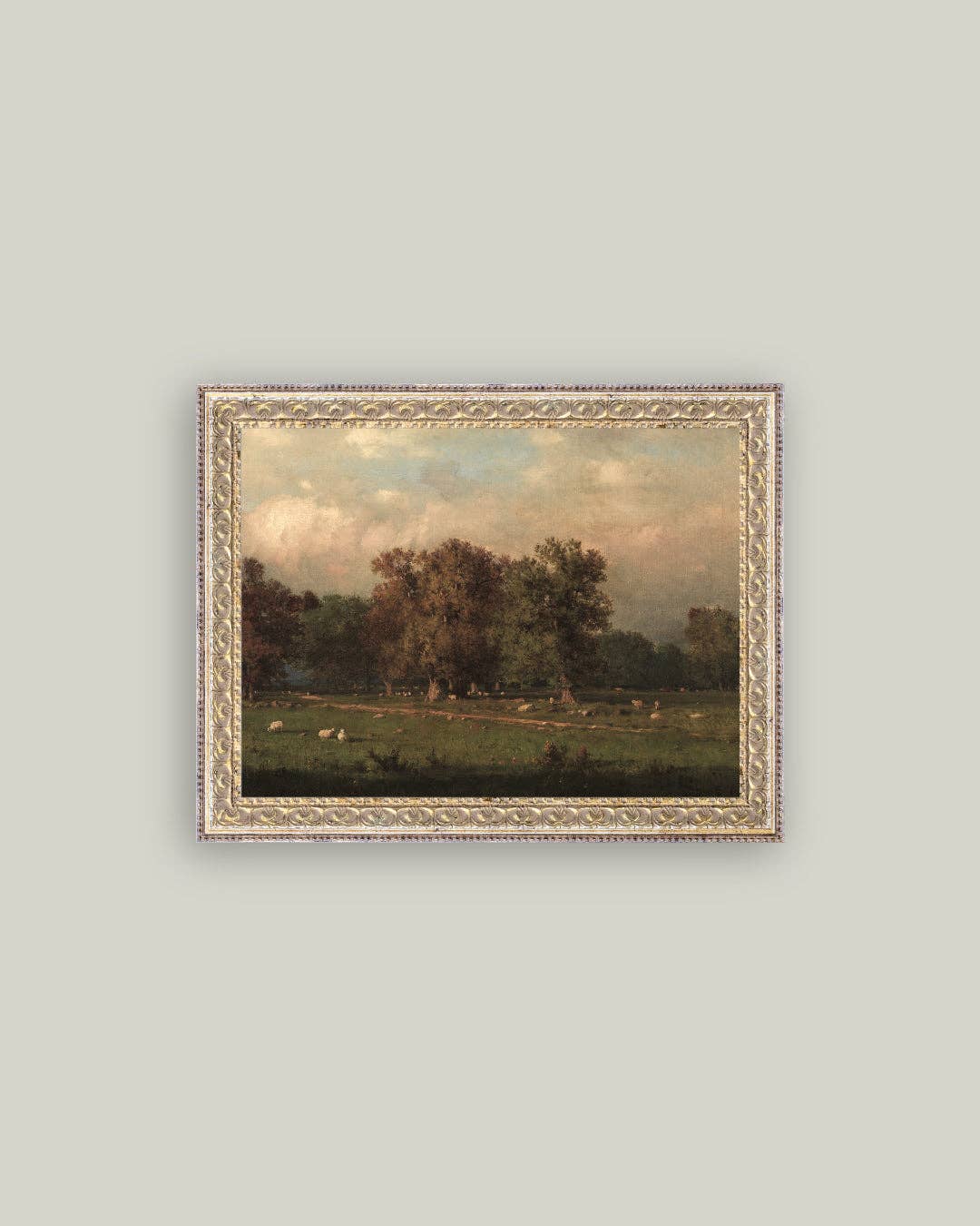 Sheep Farm Framed Antique Art Print