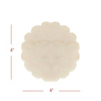 Emery Scallop Edge Set 4 Coaster Set Marble Jute Tie