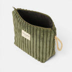 Corduroy Small Makeup Bag – Olive Green (Musgo)
