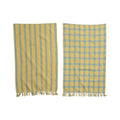 Woven Cotton and Linen Tea Towels with Fringe, 2 Styles