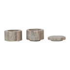 Marble Stackable Pinch Pots with Lid