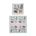 Paper Cocktail Napkins with Seafood Accoutrements (50 Pieces) ©