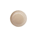 Stoneware Fluted Plate, Reactive Glaze, Cream Color (Each One Will Vary)