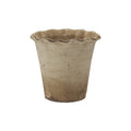 Terra-cotta Planter w/ Ruffled Edge, Distressed Finish, Natural (Holds 5" Pot)
