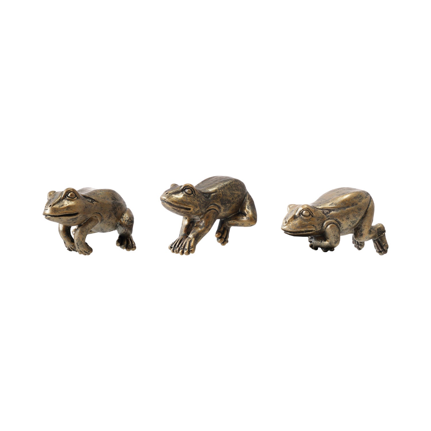 Resin Frog Pot Hanger, Distressed Gold Finish, 3 Styles