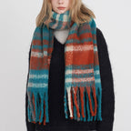 Plaid Tassel Scarf