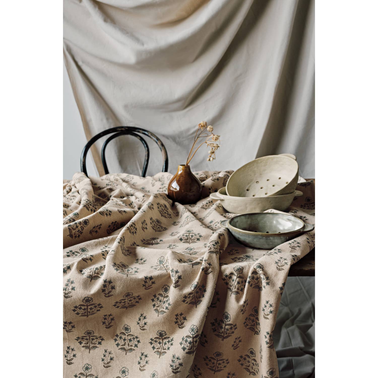 Gray Stoneware Fruit Bowl