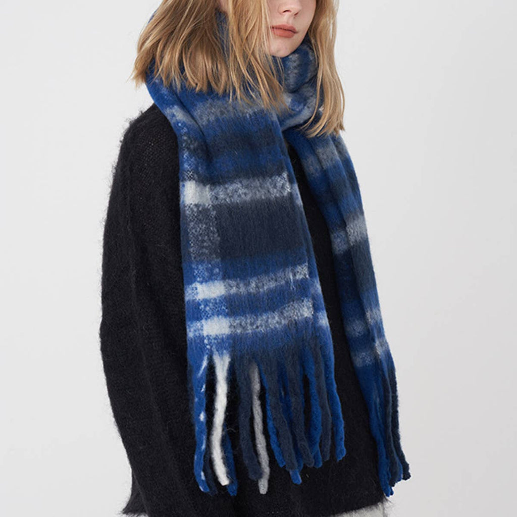 Plaid Tassel Scarf