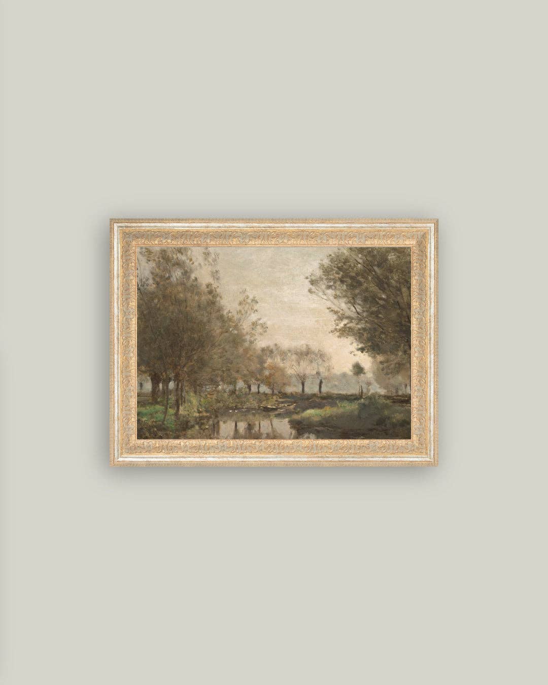 "The Creek" Framed Antique Art