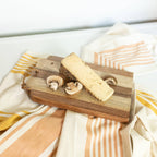 Florence Pieced Rectangle Cutting Board Natural Mango Wood