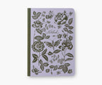 Assorted Set of 3 English Rose Notebooks