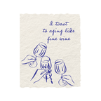 Toasting To A Fine Wine Birthday | Celebration Greeting Card