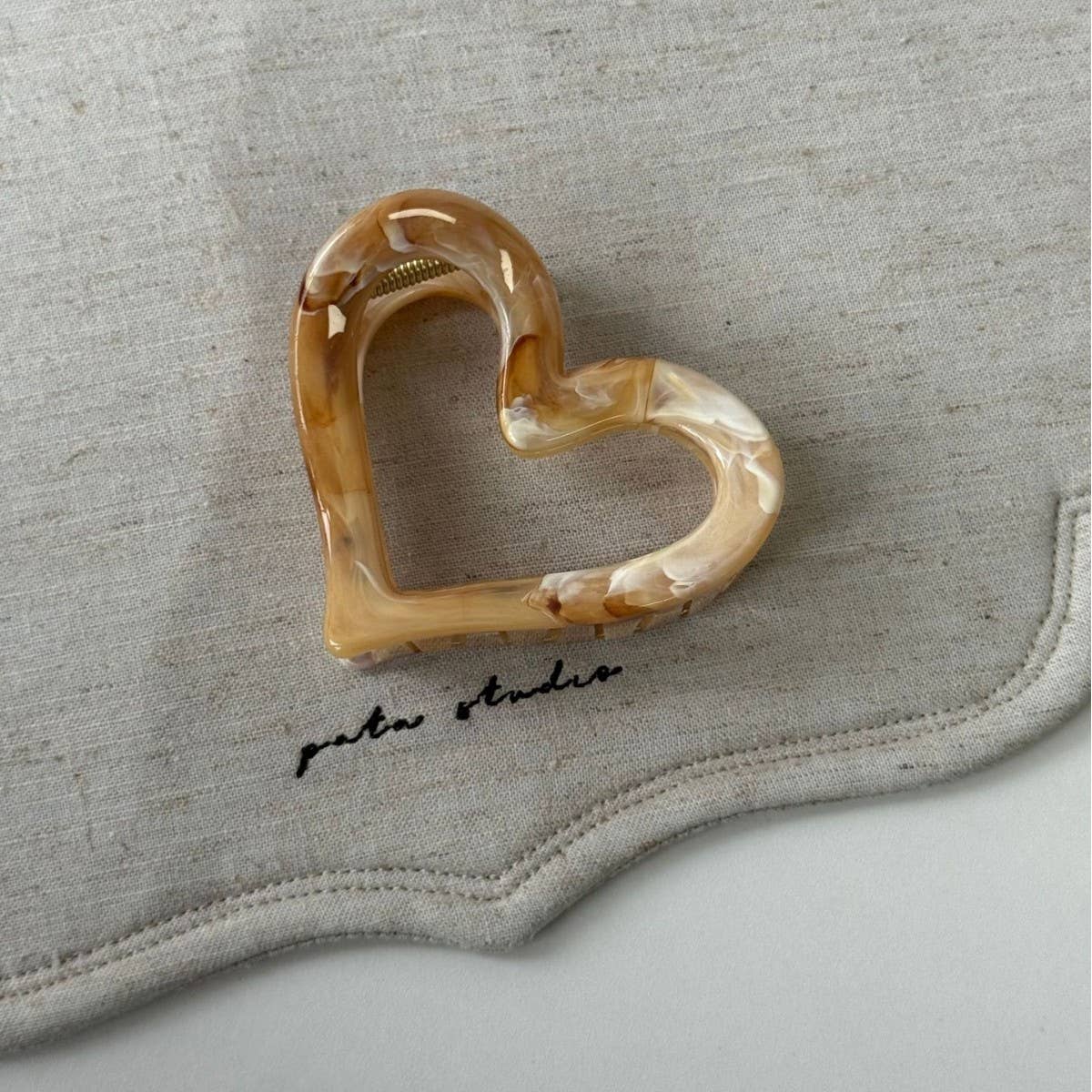 Brown Marble Claw Clip