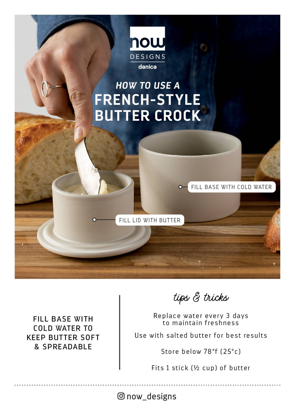Matte White Butter Crock